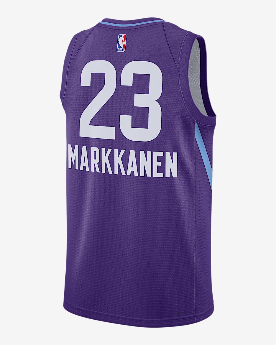 Lauri Markkanen Utah Jazz 2024 25 City Edition Men s Nike Dri FIT NBA Swingman Jersey. Nike